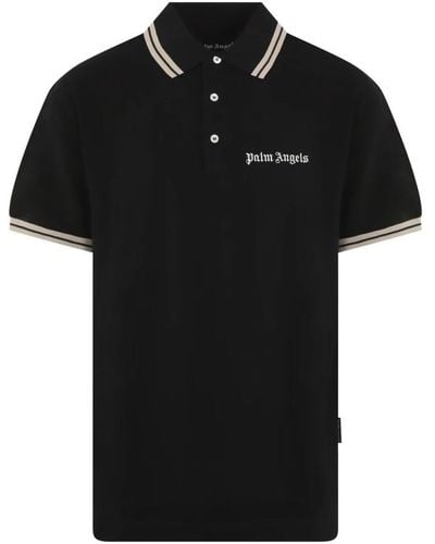 Palm Angels Polo Shirts - Black