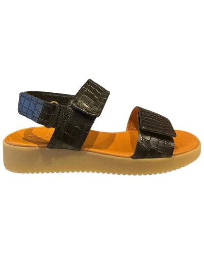 Nature Footwear Stilvolle flache sandalen für frauen - Braun