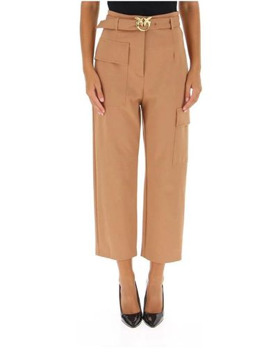 Pinko Cropped Trousers - Brown