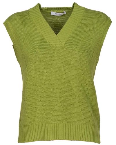 Max Mara V-Neck Knitwear - Green