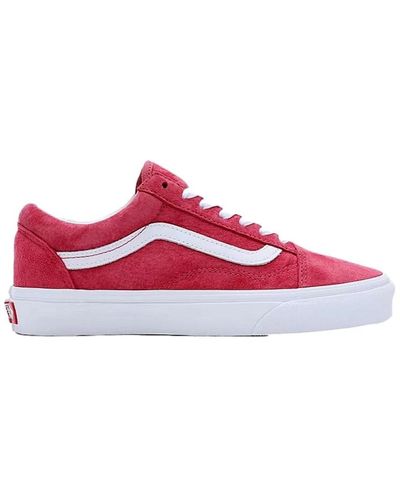 Vans old skool 2025 rouge daim femme