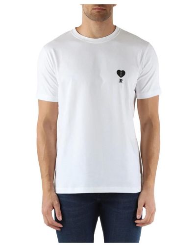 RICHMOND Regular fit logo besticktes t-shirt - Weiß