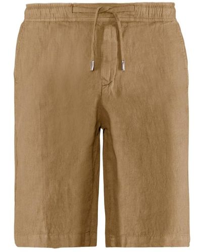 Bomboogie Bermuda chino in lino comfy fit - Verde