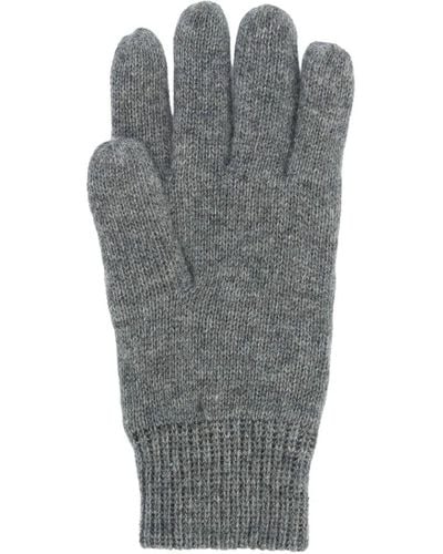 Barbour Weiche strickhandschuhe mit rippbündchen - Grau