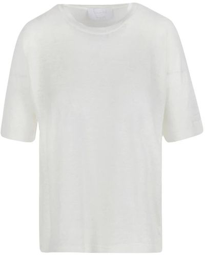 Daniele Fiesoli T-shirt in lino con scollo tondo - Bianco