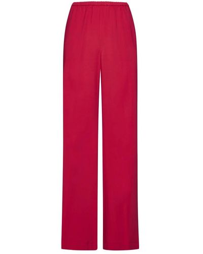 Forte Forte Pantalones pierna ancha rosa sandía - Rojo