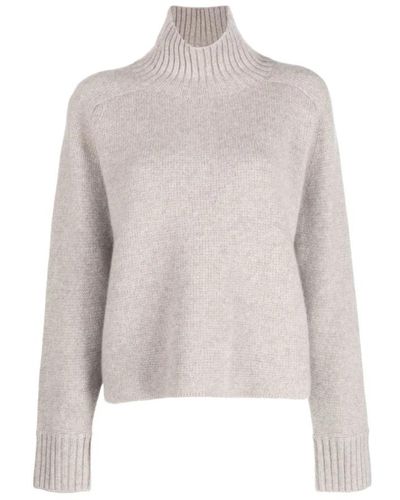 LeKasha Hellbrauner pullover mit kragen - Grau