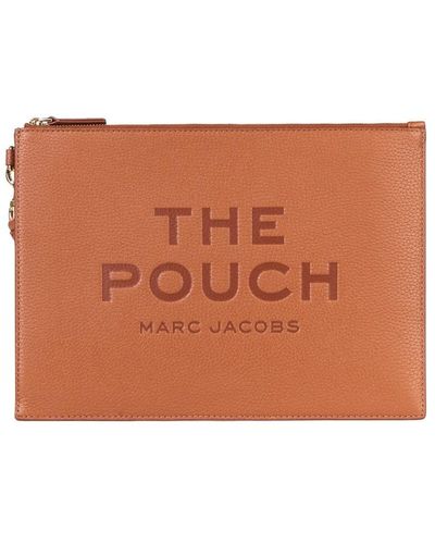 Marc Jacobs Grande pouch in pelle di argan - Marrone