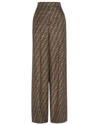 Fendi Wide trousers - Marrón
