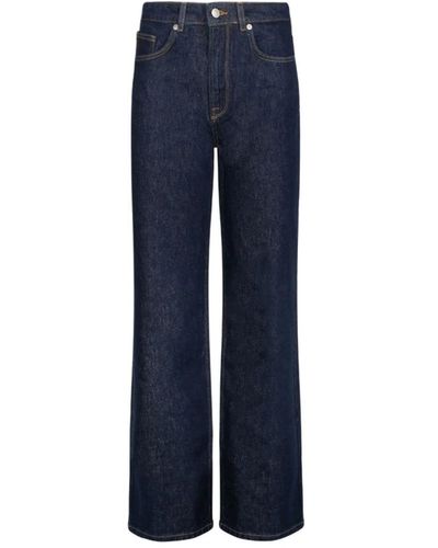SELECTED Dunkelblaue jeans mit weitem bein