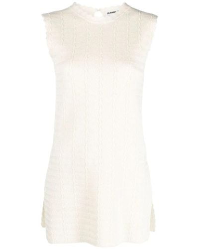 Jil Sander Knitted Dresses - White