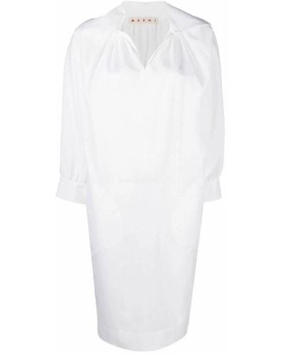 Marni Vestido corto de día - Blanco