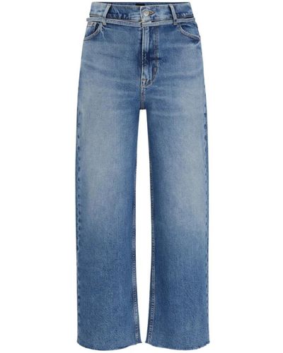 BOSS Jeans > cropped jeans - Bleu