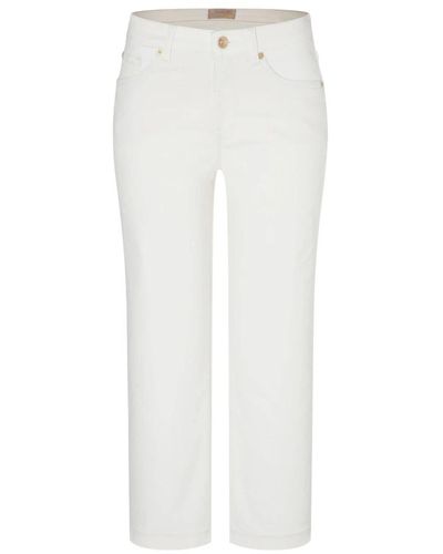 M·a·c Jeans culotte rich 7/8 lunghezza - Bianco