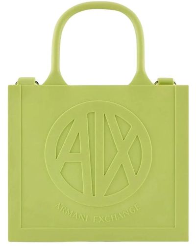 Armani Exchange Milky tasche mit geprägtem logo - Grün