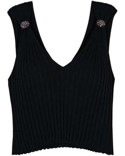 Ba&sh V-Neck Knitwear - Black