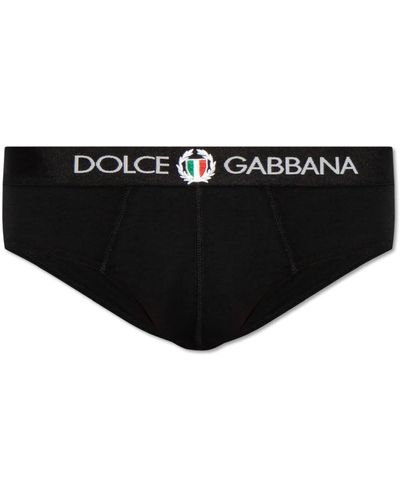 Dolce & Gabbana Baumwollslips - Schwarz