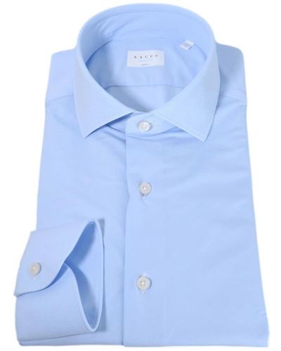 Xacus Camicia uomo tessuto active shirt 11460002 - Blu