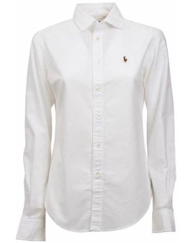 Polo Ralph Lauren Langarm knopfleiste hemd - Weiß