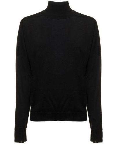 Maison Margiela Jersey de cuello alto - Negro