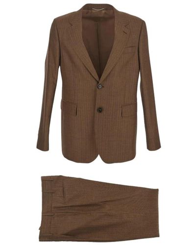PT Torino Single Breasted Suits - Braun
