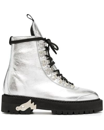 Off-White c/o Virgil Abloh Lace-Up Boots - White