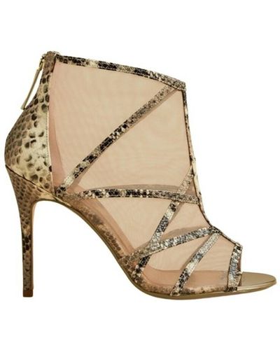 Ted Baker Taminaa embossed snake effect caged sandals - Neutro
