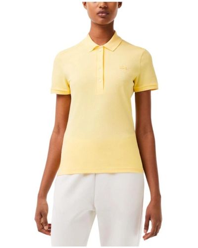 Lacoste Es Slim Fit Baumwoll Polo Shirt - Gelb