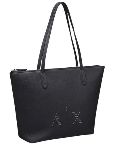 Armani Exchange Schwarze handtasche mit nieten aw21