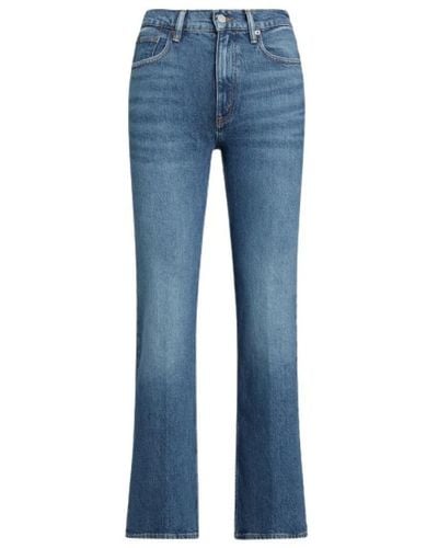 Polo Ralph Lauren Hoch taillierte bootcut jeans mit ausgestelltem bein - Blau