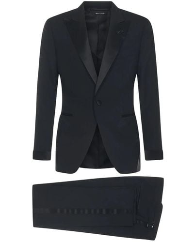 Tom Ford Single Breasted Suits - Blue