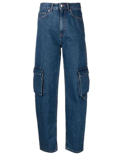 REMAIN Birger Christensen Jeans larges - Bleu
