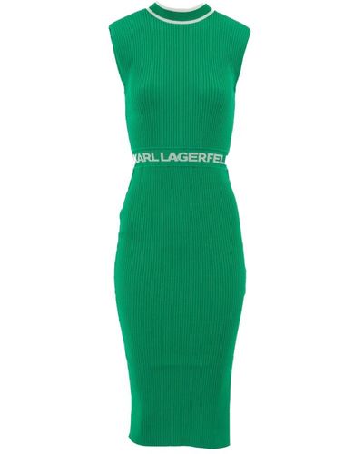 Karl Lagerfeld Vestido de cuello tortuga - Verde