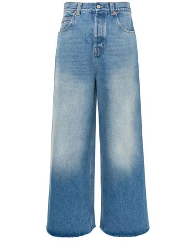 Gucci Blaue jeans mit weitem bein