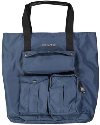 DSquared² Marineblaue stofftasche für frauen