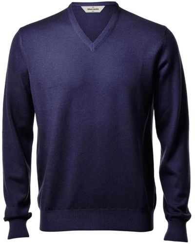 Paolo Fiorillo Knitwear > v-neck knitwear - Bleu