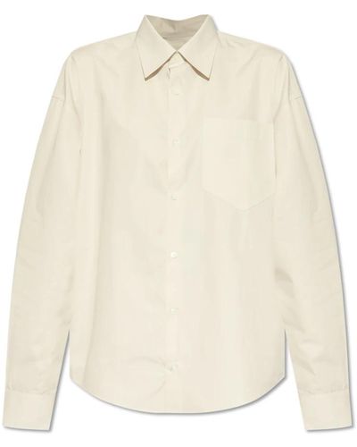 Ami Paris Baumwollhemd mit logo - Weiß