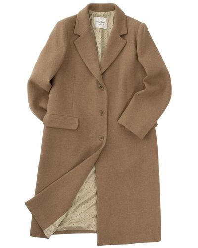 Ottod'Ame Single-Breasted Coats - Brown