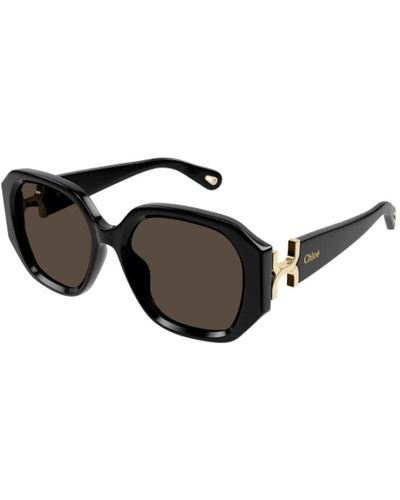 Chloé Oversize square sonnenbrille in schwarz