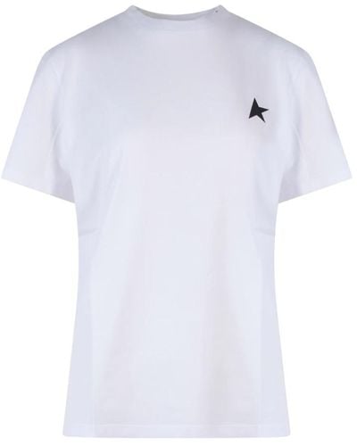 Golden Goose Iconic Star Baumwoll T-Shirt - Weiß