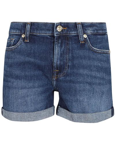 7 For All Mankind Denim Shorts - Blue