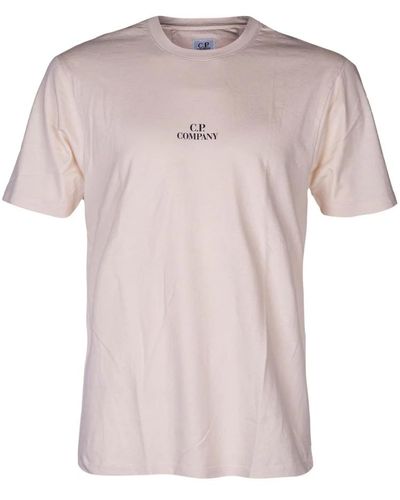 C.P. Company Rundhals t-shirt, regular fit mit frontlogo - Pink