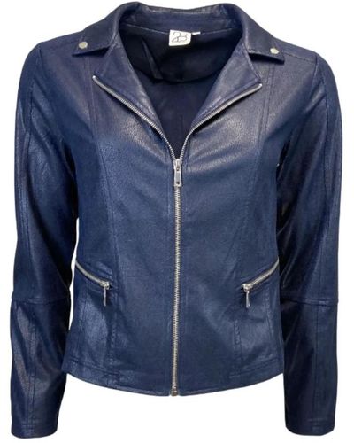 2-Biz Leather Jackets - Blue