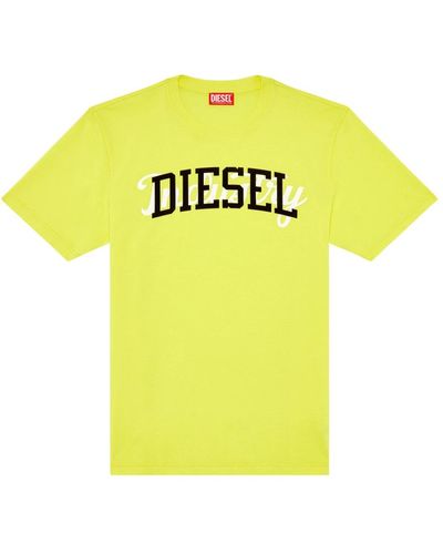 DIESEL T-shirt mit abgesetzten -prints - Gelb