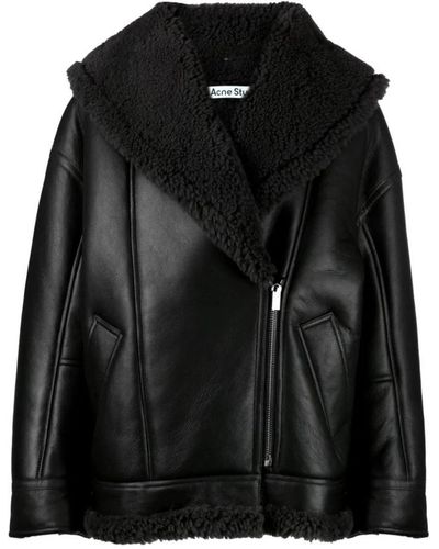 Acne Studios Leather Jackets - Black