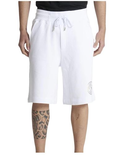 Versace Shorts bermuda con logo cerchio - Bianco