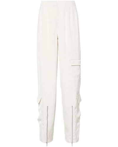 Calvin Klein Straight Trousers - White