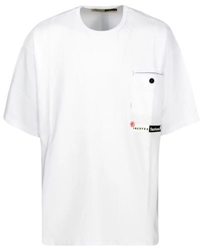 Incotex Herren es Bedrucktes T-Shirt - Weiß