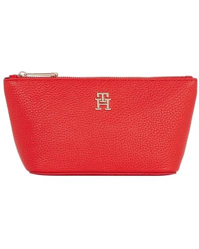 Tommy Hilfiger Beauty case con emblema - Rosso