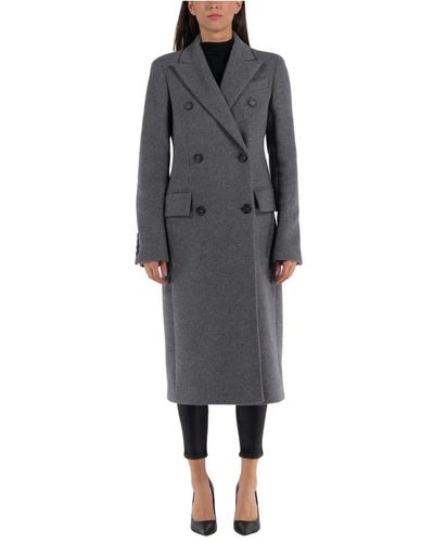 Sportmax Double-Breasted Coats - Grey